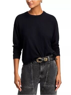 MOTHER The Long Sleeve Slouchy Cut Off Tee